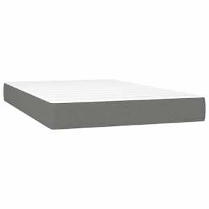 Box spring postelja z vzmetnico temno siva 120x200 cm blago - slika 5
