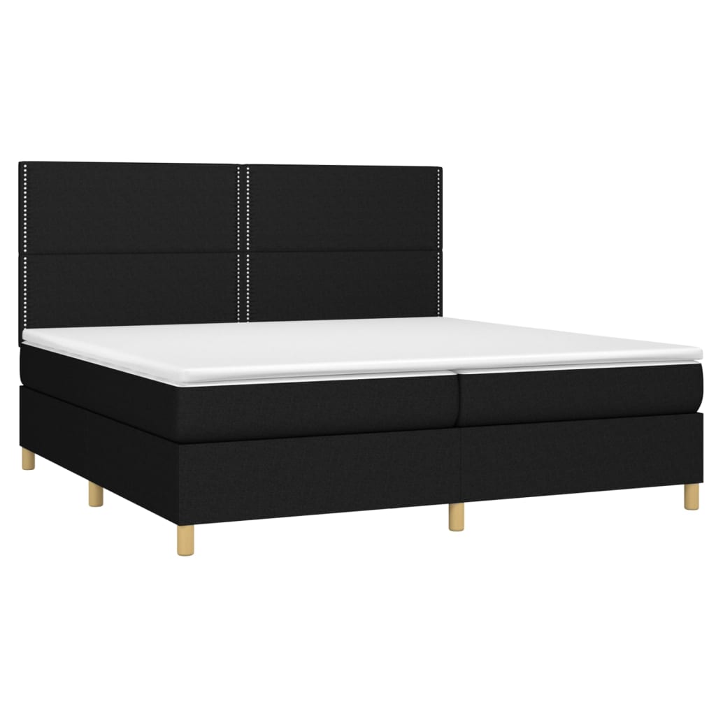 Thumbnail - vidaXL Boxspringbett mit Matratze Schwarz 200x200 cm Stoff