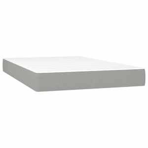 Box spring postelja z vzmetnico svetlo siva 120x200 cm blago - slika 5