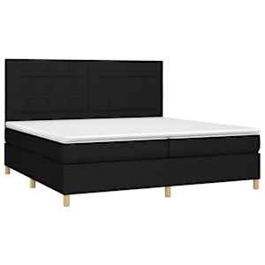 Box spring postel s matrací černá 200x200 cm textil - obrázek 3
