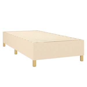 Box spring postel s matrací krémová 90x190 cm textil - obrázek 4