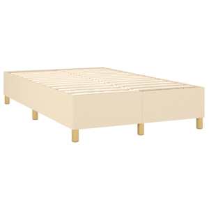 Box spring postelja z vzmetnico krem 120x200 cm blago - slika 4