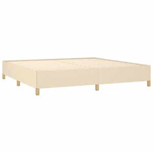 Box spring postel s matrací krémová 200x200 cm textil - obrázek 4