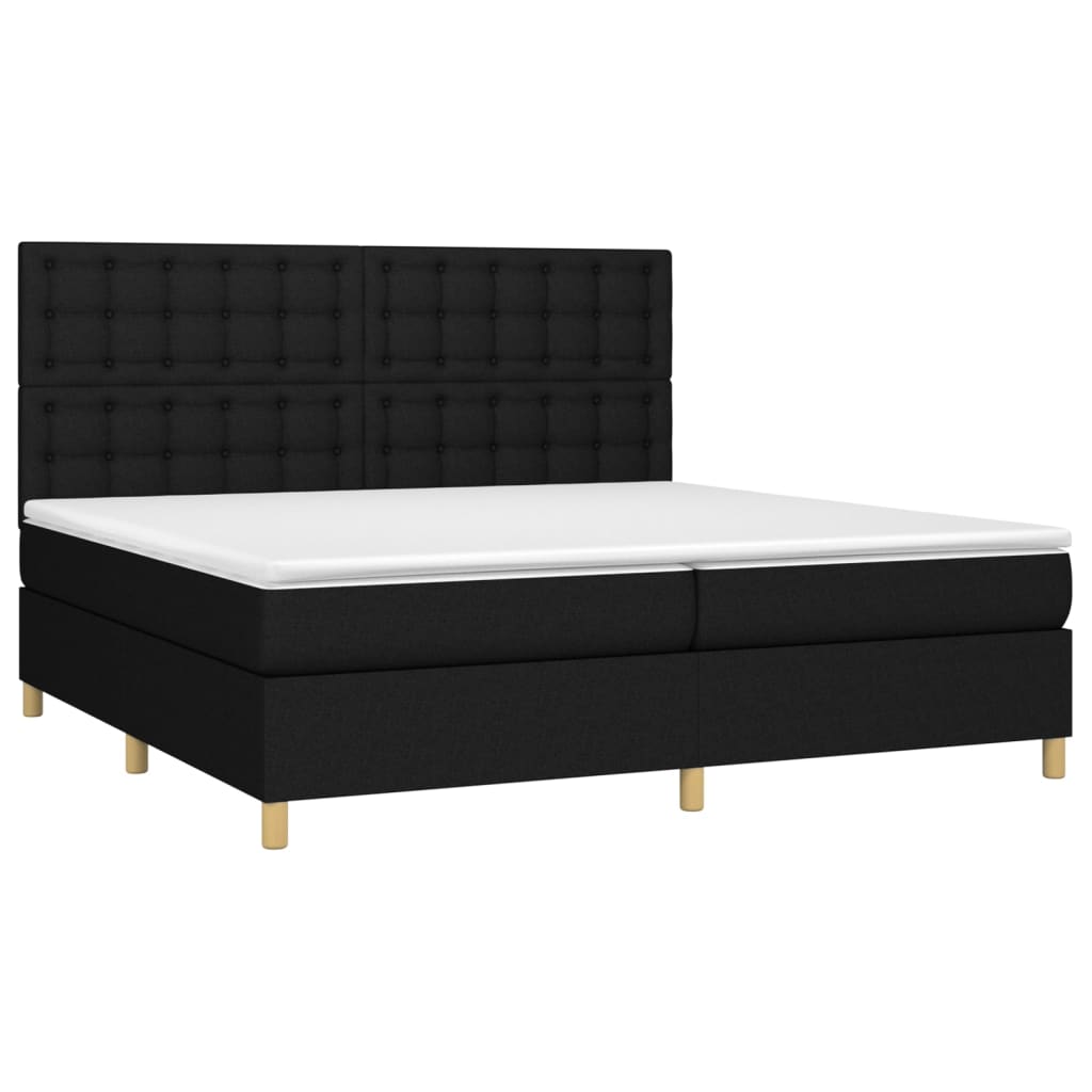 Thumbnail - vidaXL Boxspringbett mit Matratze Schwarz 200x200 cm Stoff