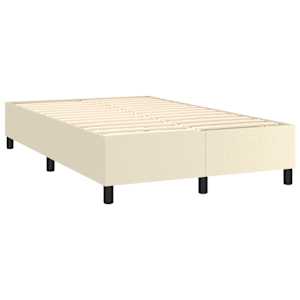 Box spring postel s matrací krémová 120x200 cm umělá kůže - obrázek 4