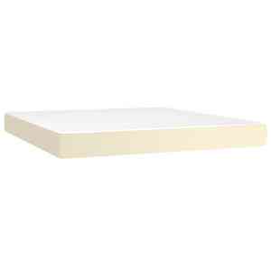 Box spring postel s matrací krémová 160x200 cm umělá kůže - obrázek 5