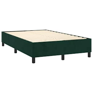 Box spring postel s matrací tmavě zelená 120 x 200 cm samet - obrázek 4