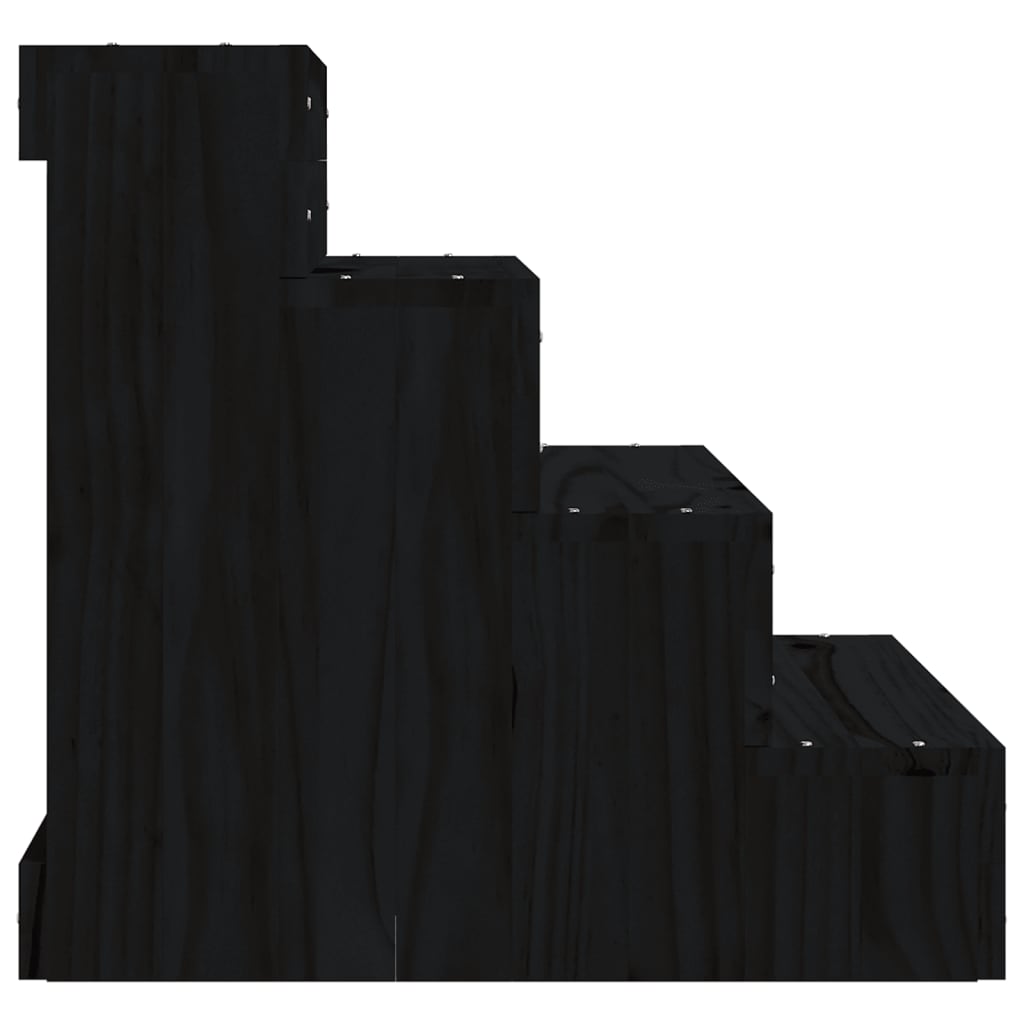 Escalier en bois de pin noir pour chien - 40x49x47 cm