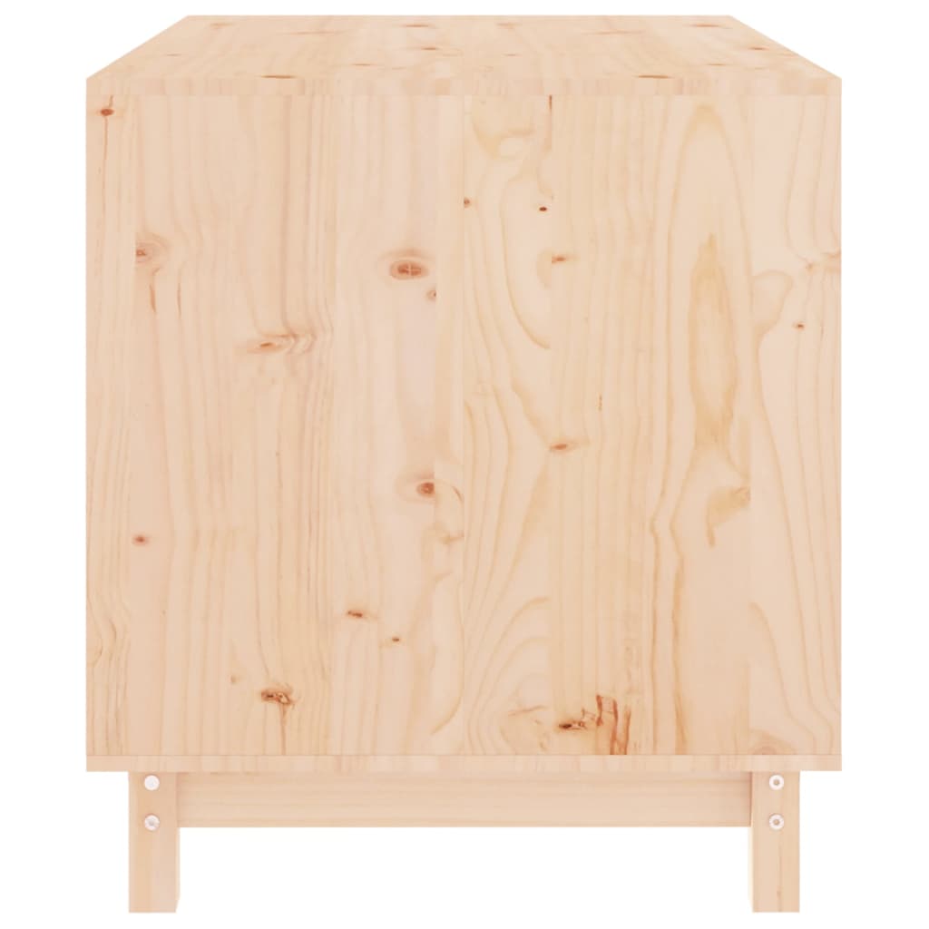 Niche d'intérieur en bois naturel pour chien - 90x60x67 cm