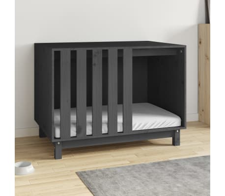 vidaXL Koirankoppi harmaa 90x60x67 cm t&auml;ysi m&auml;nty