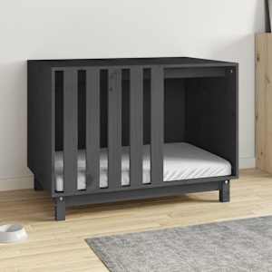 vidaXL Koirankoppi harmaa 90x60x67 cm t&auml;ysi m&auml;nty