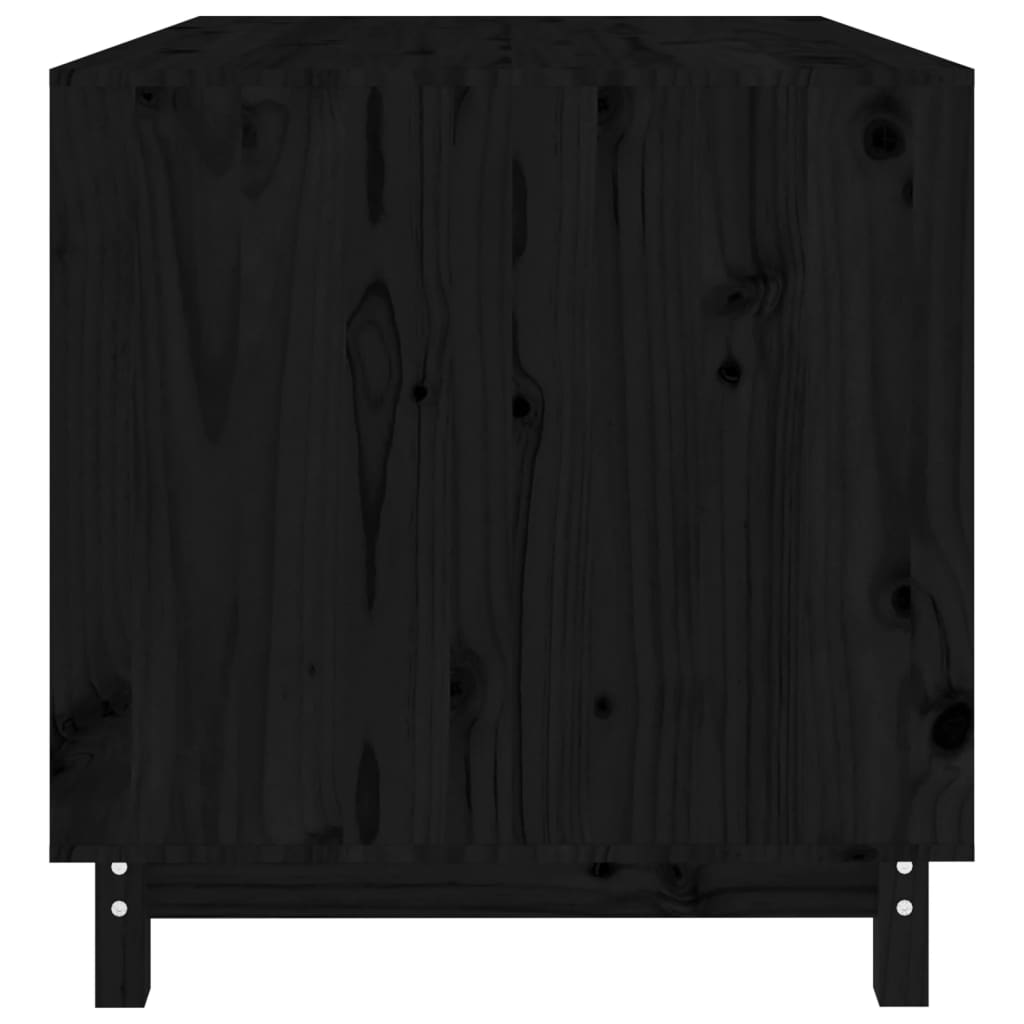 Niche d'intérieur en bois noir pour grand chien - 100x70x72 cm
