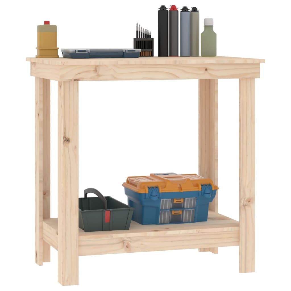 Work Bench 31.5x19.7x31.5" Solid Wood Pine vidaXL