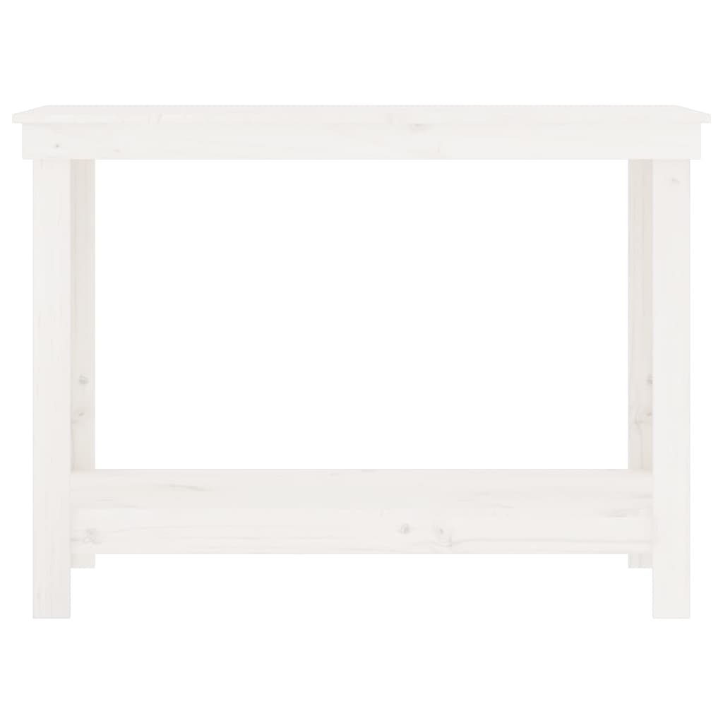 Dílenský stůl bílý 110x50x80 cm masivní borovice