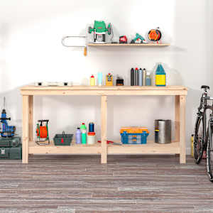 Dílenský stůl 180 x 50 x 80 cm masivní borovice - obrázek 3
