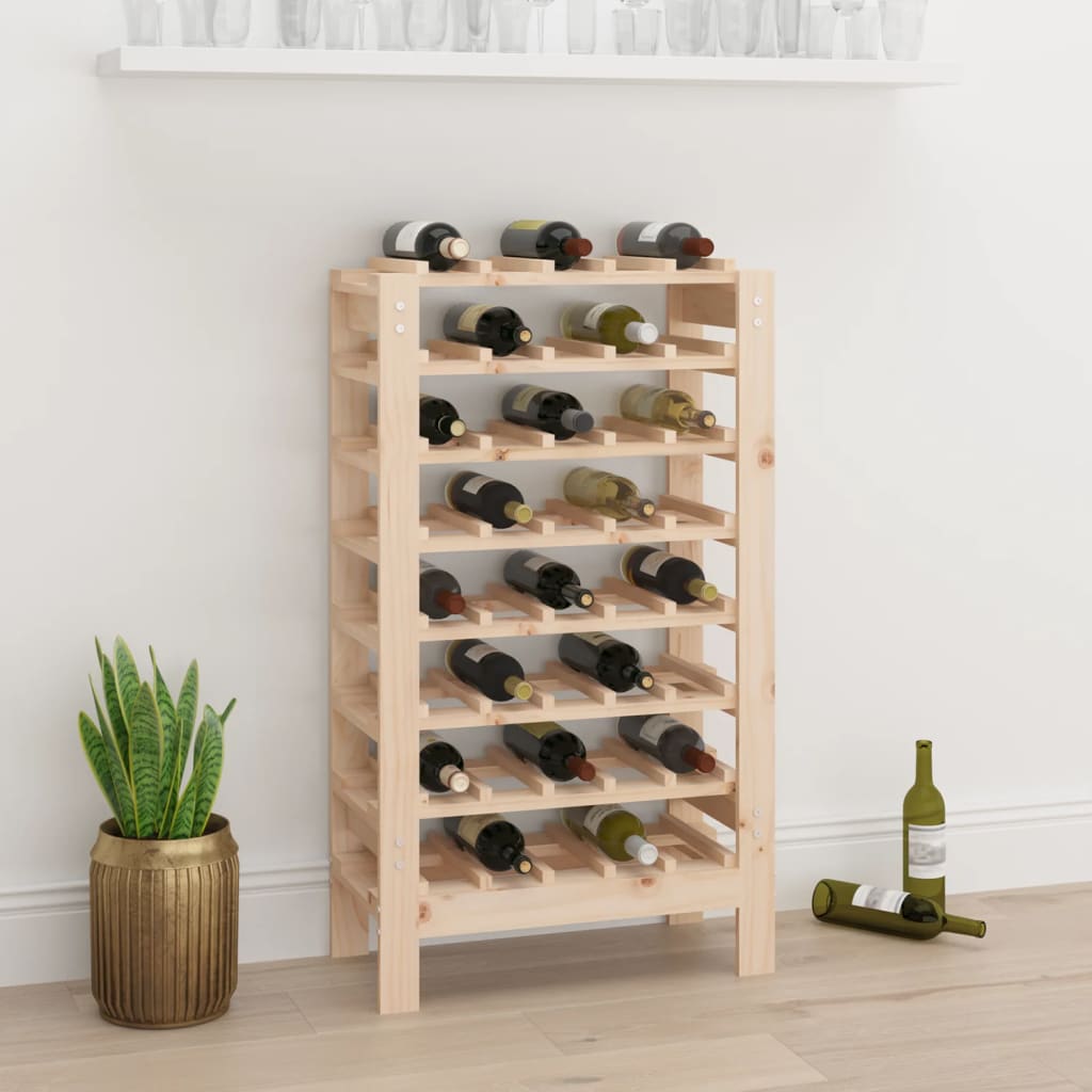 vidaXL Suport de vinuri, 61,5x30x107,5 cm, lemn masiv de pin