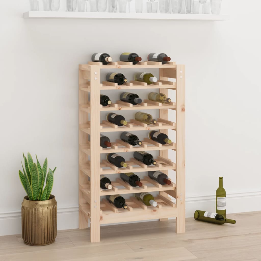 vidaXL vinreol 61,5x30x107,5 cm massivt fyrretræ