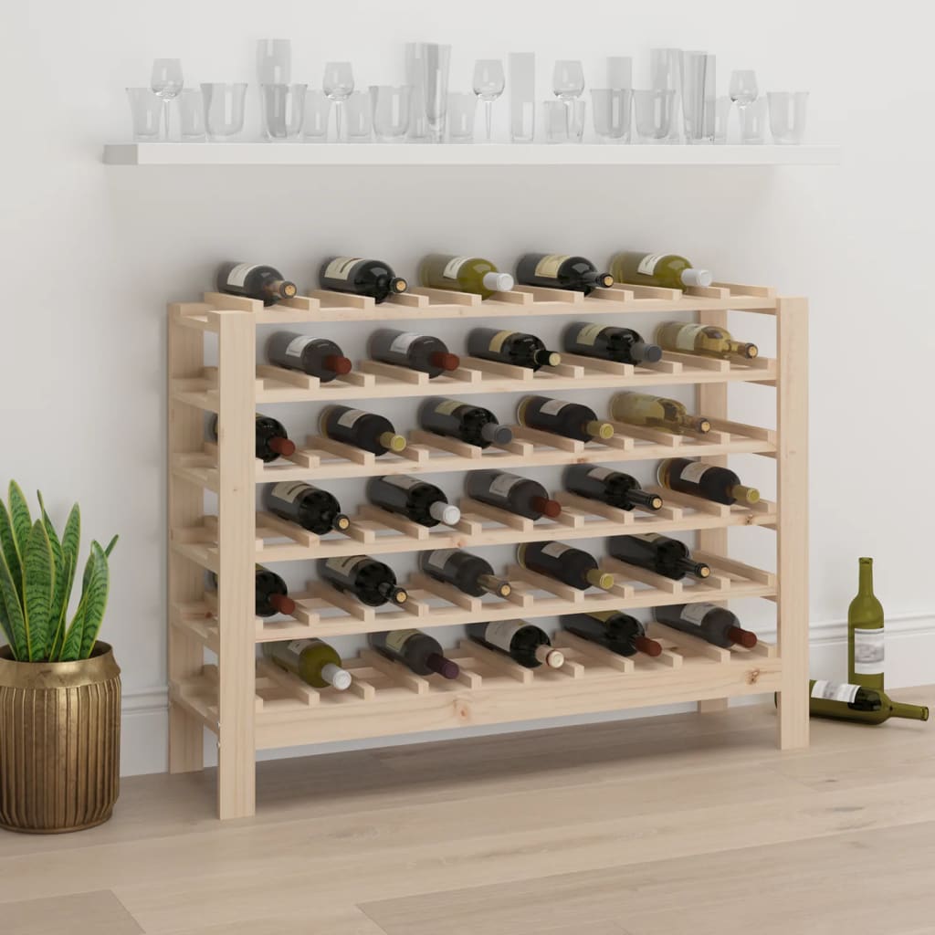 vidaXL Suport de vinuri, 109,5x30x82 cm, lemn masiv de pin