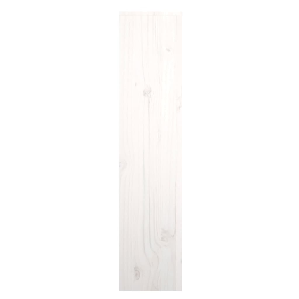 Fehér tömör fenyőfa radiátorburkolat 79,5 x 19 x 84 cm 