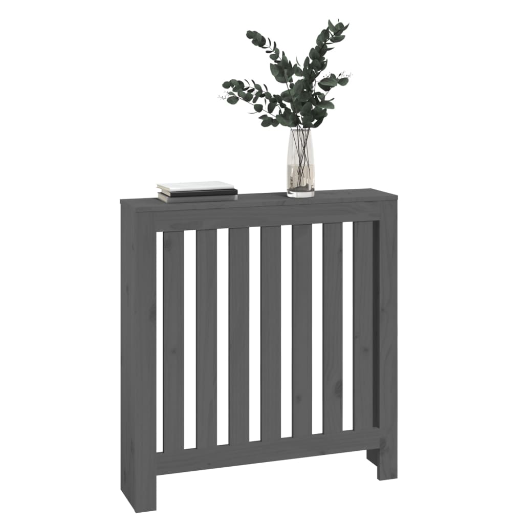 Cache-radiateur Gris 79,5x19x84 Cm Bois Massif De Pin VidaXL 13 width=274