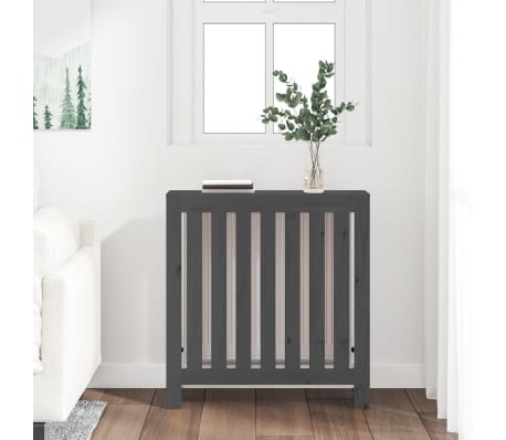 vidaXL Κάλυμμα Καλοριφέρ Γκρι 79,5 x 19 x 84 εκ. από Μασίφ Ξύλο Πεύκου