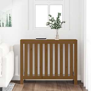 vidaXL Radiatoriaus uždangalas, medaus rudas, 108,5x19x84cm, pu&scaron;is