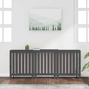 vidaXL Radiator Cover Grey 210x21x85 cm Solid Wood Pine