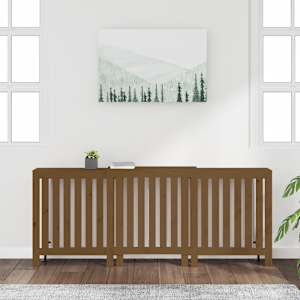 vidaXL Κάλυμμα Καλοριφέρ Καφέ μελί 210x21x85 εκ. από Μασίφ Ξύλο Πεύκου