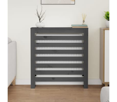 vidaXL Mască pentru calorifer, gri, 79,5x19x84 cm, lemn masiv de pin