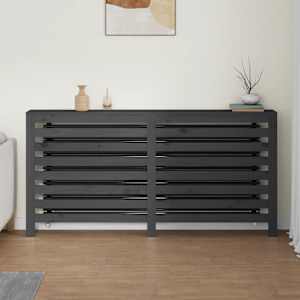 vidaXL Radiator Cover Grey 169x19x84 cm Solid Wood Pine