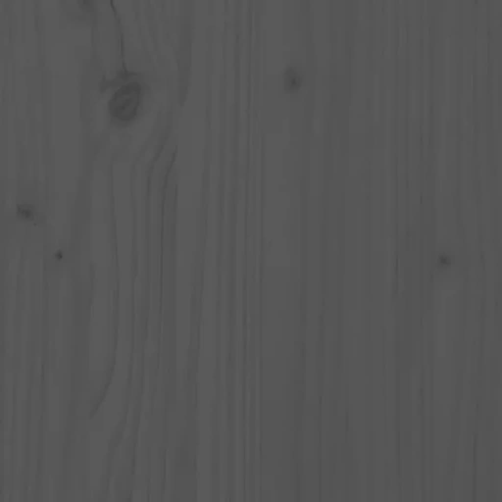 Kaminholzhalter Grau 33,5x30x110 cm Massivholz Kiefer | Stepinfit