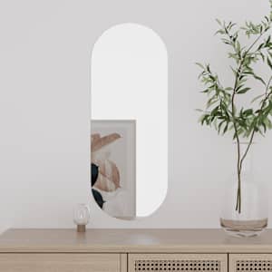 Stensko ogledalo 20x50 cm steklo ovalno