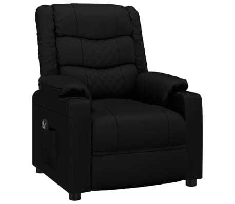 vidaXL Fauteuil inclinable électrique Noir Similicuir