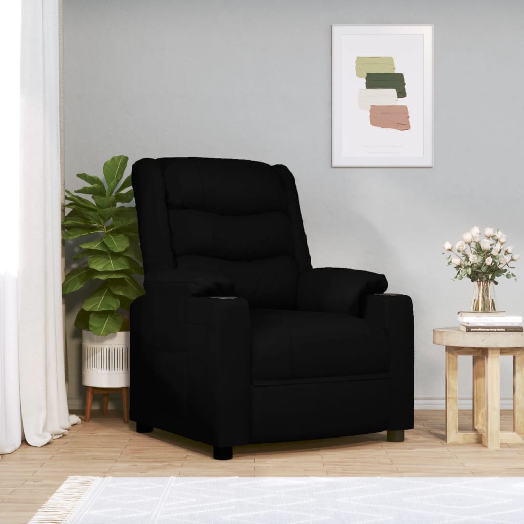 vidaXL Fotoliu de masaj electric, negru, piele ecologică