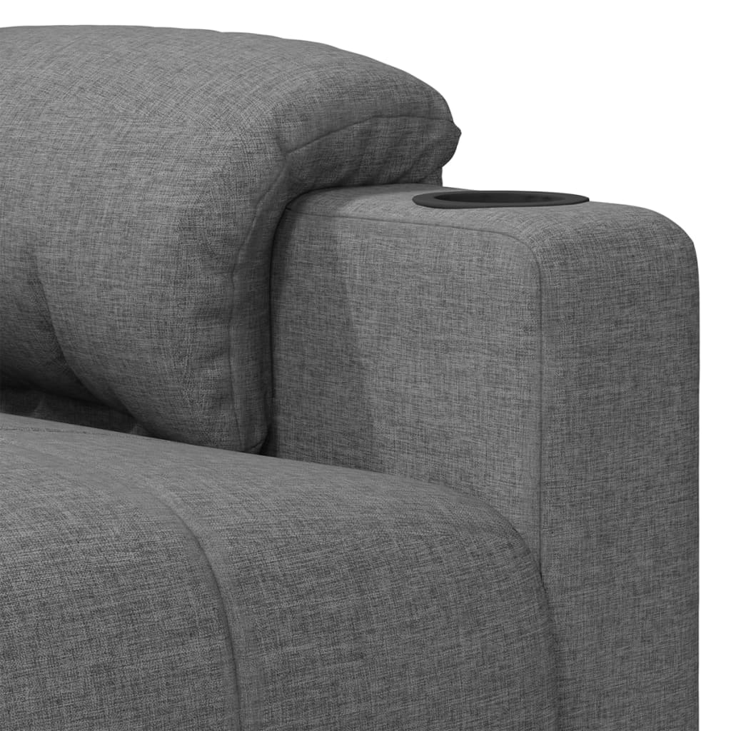 Fotoliu de masaj electric rabatabil, gri deschis, textil