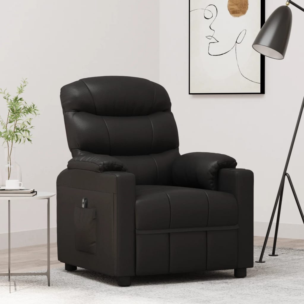 Fauteuil Noir Similicuir