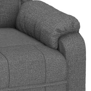 Elektrické polohovací křeslo tmavě šedé textil - obrázek 8