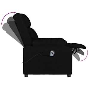Elektrické polohovací křeslo černé textil - obrázek 7