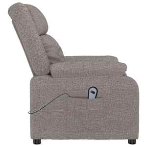 Elektrické polohovací křeslo taupe textil - obrázek 5