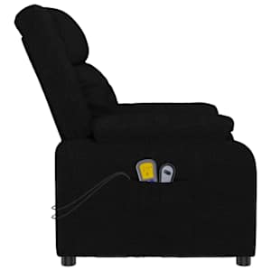 Elektrické masážní křeslo černé textil - obrázek 5