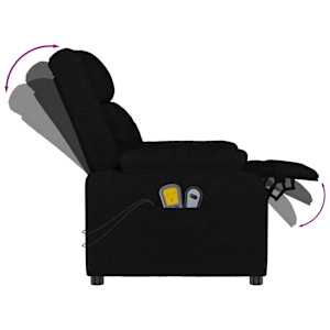 Elektrické masážní křeslo černé textil - obrázek 7