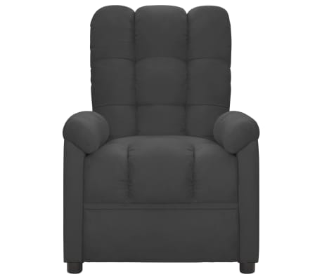 vidaXL Recliner Chair Dark Grey Fabric