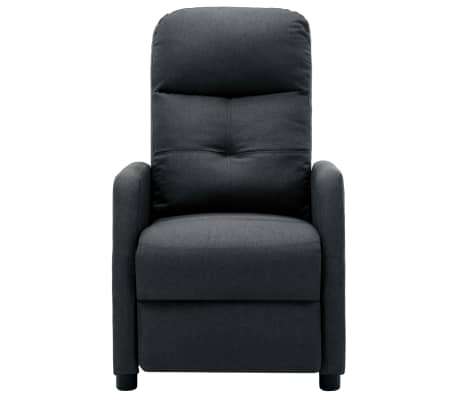 vidaXL Recliner Chair Dark Grey Fabric