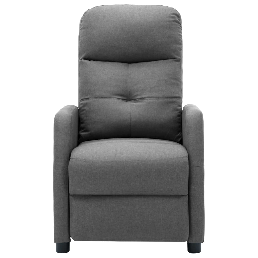 vidaXL Massage Chair Light Grey Fabric