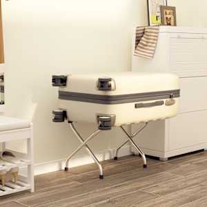 Prtljažnik z naslonjalom srebrn 56x39x52 cm