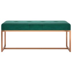 vidaXL Banc Vert fonc&eacute; 110x36x45 cm Velours