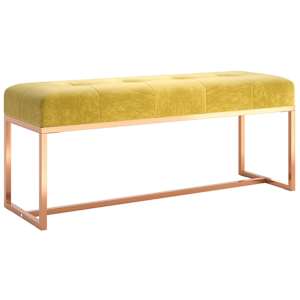 vidaXL pink, sinepikollane, 110 x 36 x 45 cm, samet