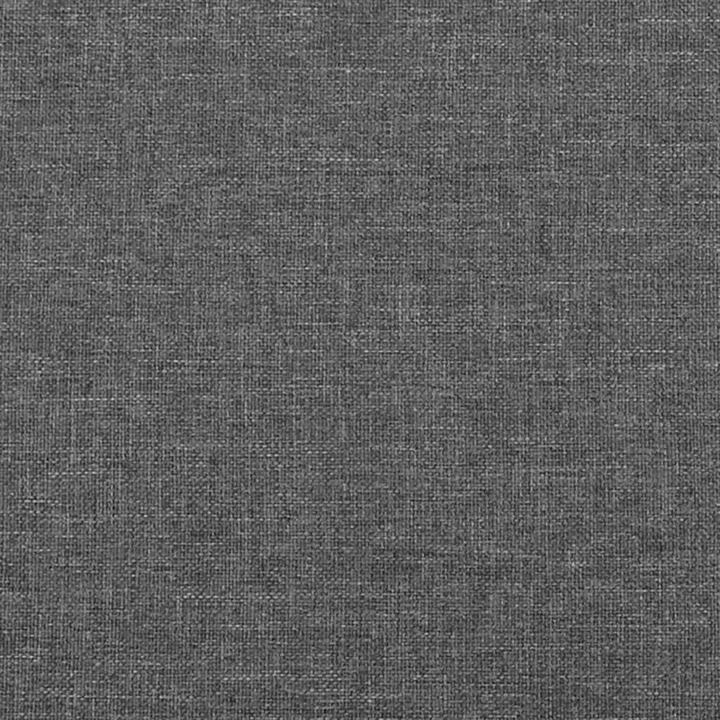 Pat box spring cu saltea, gri închis, 80x200 cm, textil