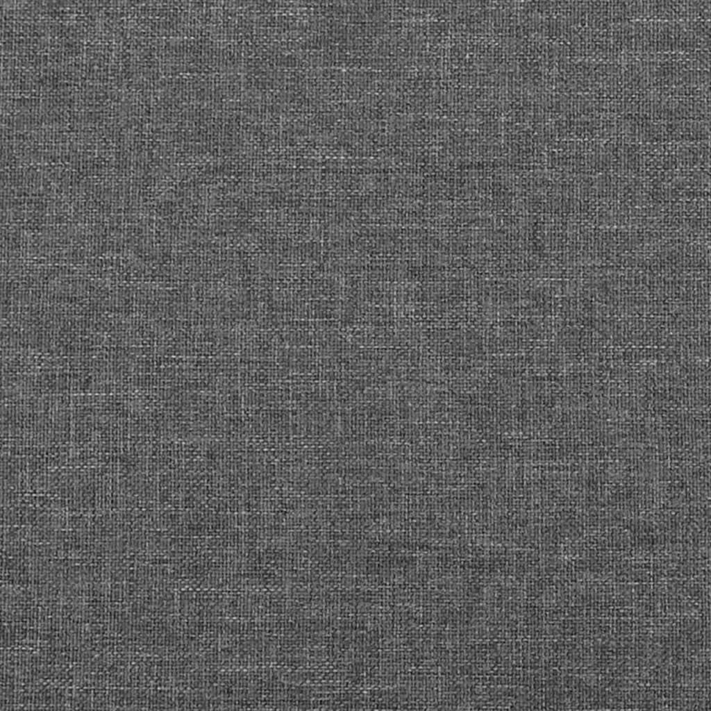 Pat box spring cu saltea, gri închis, 90x190 cm, textil