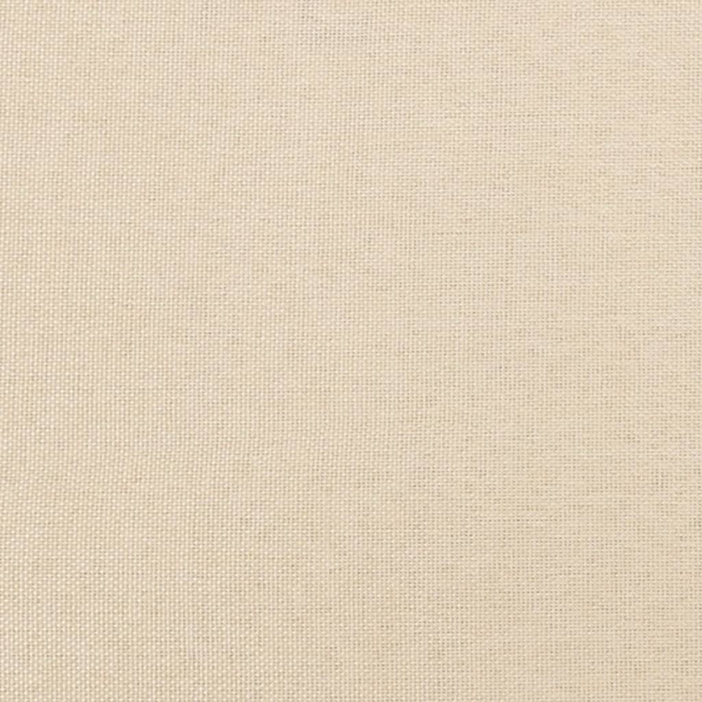 Pat box spring cu saltea, crem, 120x200 cm, textil